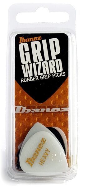 open zoom image for Ibanez Rubber Grip Wizard Guitar Picks (6-Pack), Black and White, Heavy Box