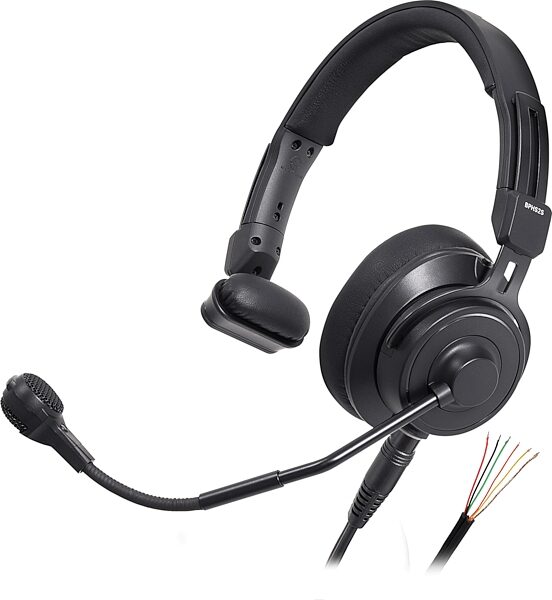open zoom image for Audio-Technica BPHS2Sa Single-Ear Broadcast Headset (with Dynamic Mic, 3-pin XLR-M Mic Cable and 1/4" Headphone Cable), With Unterminated Cable, Main