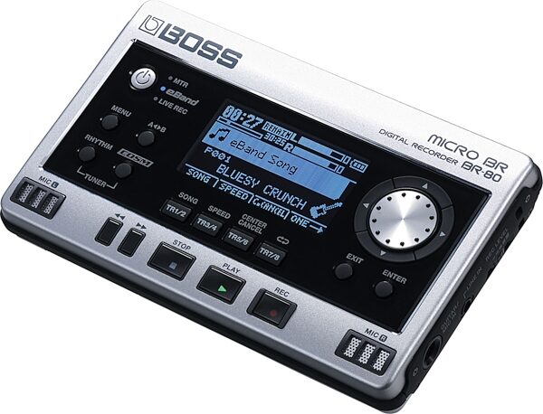open zoom image for Boss Micro BR BR-80 Digital Recorder, New, Right Angle