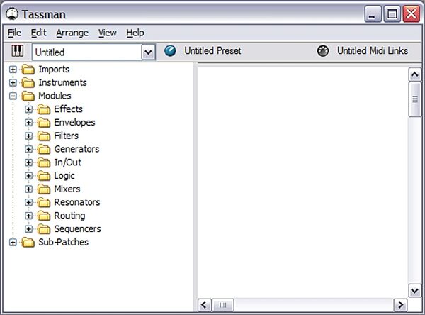 open zoom image for Applied Acoustics Tassman Software Synth (Macintosh and Windows), Browser