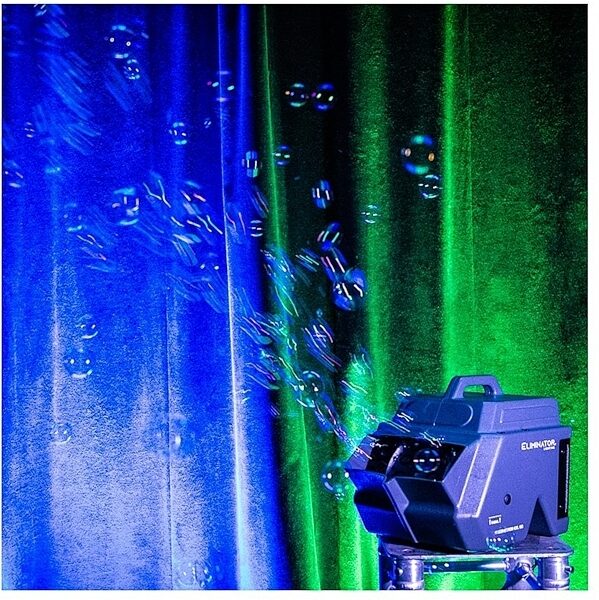 open zoom image for Eliminator Lighting Bubbletron EXL Go Battery-Powered Bubble Machine, New, In Use