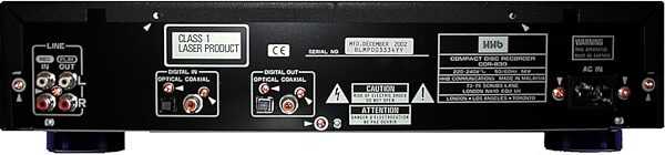 open zoom image for HHB CDR830 BurnIT Professional CD Recorder, Rear