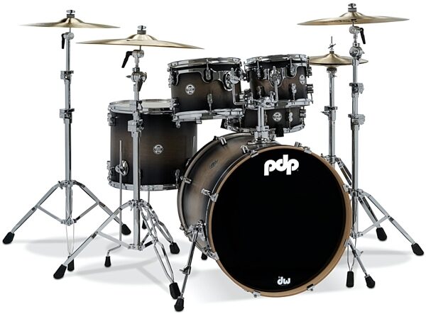 open zoom image for Pacific Drums Concept Birch Drum Shell Kit, 5-Piece, Charcoal Burst