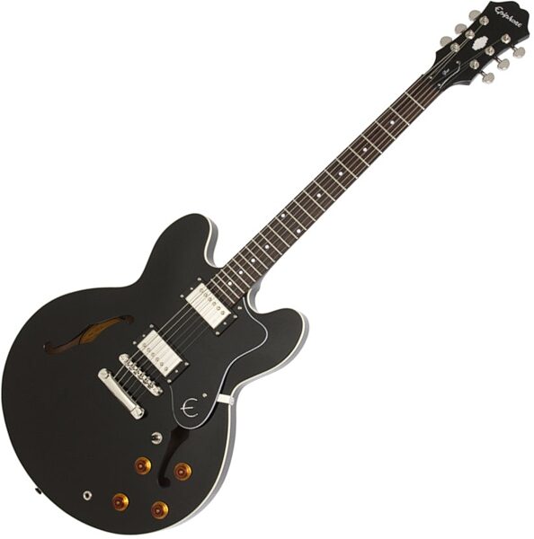 open zoom image for Epiphone Dot Archtop Electric Guitar, New Ebony with Case