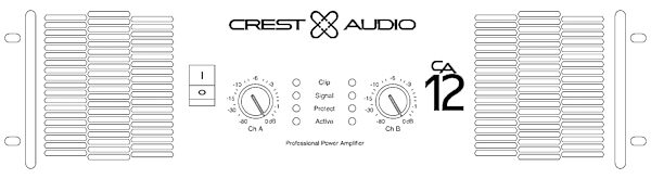 open zoom image for Crest Audio CA12 Stereo Power Amplifier (1200 Watts), Large View