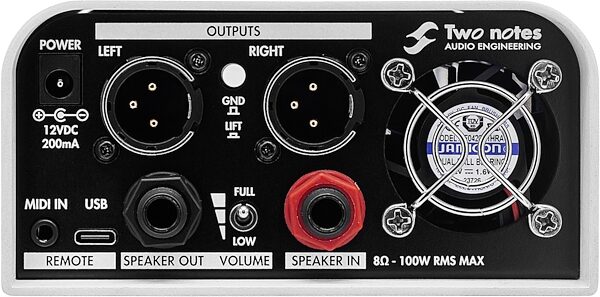 open zoom image for Two Notes Captor X Plus Reactive Load Box, 8 Ohms, Open Box (Like New), Action Position Back