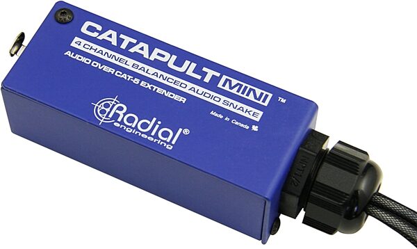open zoom image for Radial Catapult Mini RX 4-Channel Audio Cat5 Snake Box (with 4 XLR-M Connectors), New, Action Position Back