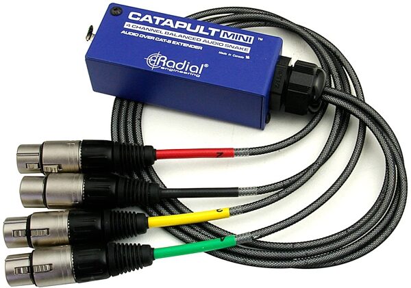 open zoom image for Radial Catapult Mini TX 4-Channel Audio Cat5 Snake Box (with 4 XLR-F Connectors), New, Action Position Back