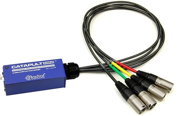 open zoom image for Radial Catapult Mini RX 4-Channel Audio Cat5 Snake Box (with 4 XLR-M Connectors), New, Action Position Back