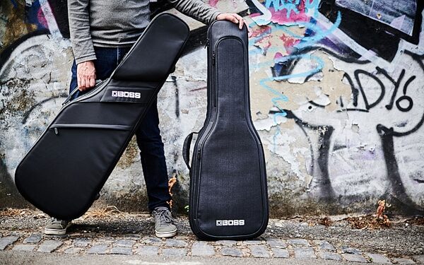 open zoom image for Boss CB-EG20 Premium Electric Guitar Gig Bag, New, Action Position Back