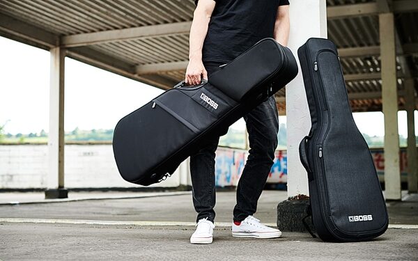 open zoom image for Boss CB-EG20 Premium Electric Guitar Gig Bag, New, Action Position Back
