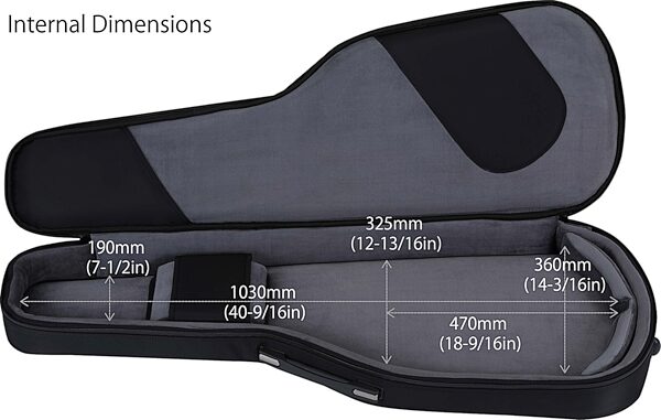 open zoom image for Boss CB-EG20 Premium Electric Guitar Gig Bag, New, Action Position Back