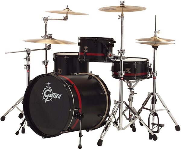open zoom image for Gretsch Catalina Club Mod 4-Piece Drum Shell Kit, Black Widow