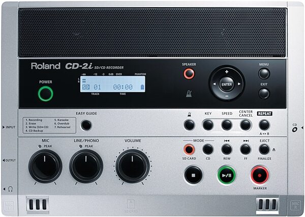 open zoom image for Roland CD-2i SD and CD Recorder, Top