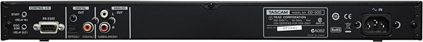 open zoom image for TASCAM CD-500 CD Player, Rear