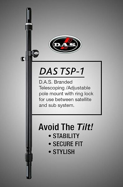 open zoom image for DAS Audio TSP-1 Telescoping Pole for Speakers, New, Action Position Back