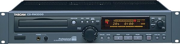 open zoom image for TASCAM CDRW2000 Rackmount Pro CD Player and Recorder, Main