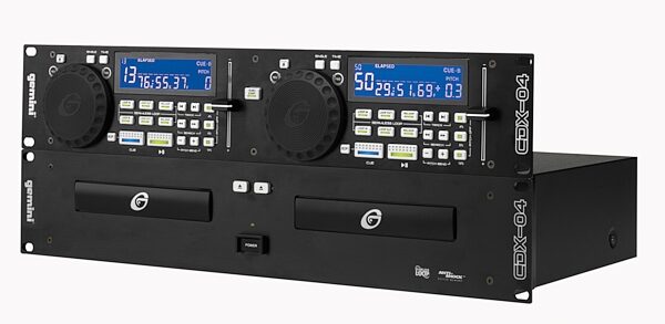open zoom image for Gemini CDX04 Dual CD Player with AntiShock and Pitch, Angle closed