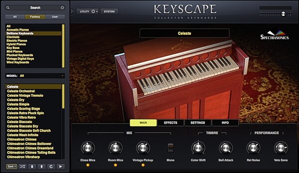 open zoom image for Spectrasonics Keyscape Keyboard Instrument Plug-in Software, Boxed, Celeste