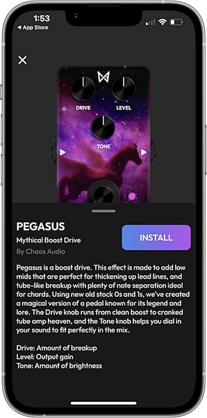 open zoom image for Chaos Audio Stratus Multieffects Pedal, Action Position Back
