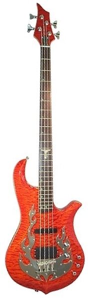 open zoom image for Traben Chaos Electric Bass Guitar, Burnt Orange