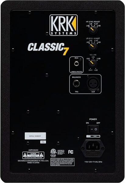 open zoom image for KRK Classic 7 Professional Active 2-Way Studio Monitor, Action Position Back