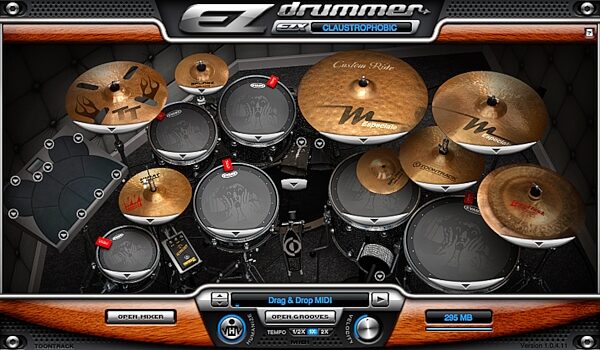 open zoom image for Toontrack Claustrophobic EZX Expansion for EZ Drummer Software, Screenshot