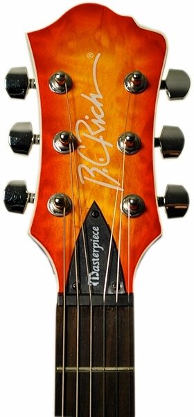open zoom image for B.C. Rich Masterpiece Mockingbird Electric Guitar, Transparent Amber Headstock