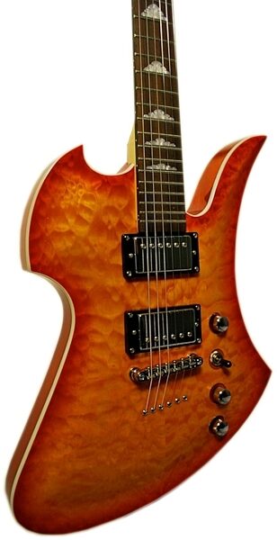 open zoom image for B.C. Rich Masterpiece Mockingbird Electric Guitar, Transparent Amber Burst Body