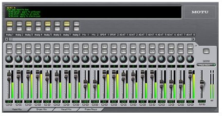 open zoom image for Mark of the Unicorn (MOTU) 828MKII 24/96 Audio Interface (Macintosh and Windows), Cue Mix Firewire