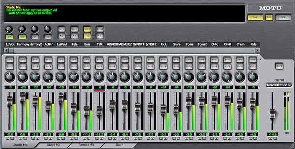 open zoom image for Mark of the Unicorn (MOTU) Traveler Portable FireWire Audio Interface, Cuemix Window