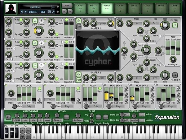 open zoom image for FXpansion D-CAM Synth Squad Software Synthesizer Suite, Screenshot - Cypher