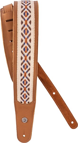 open zoom image for D'Addario Leather Woven Nylon Hybrid Guitar Strap, Action Position Back