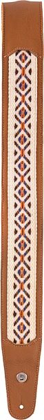 open zoom image for D'Addario Leather Woven Nylon Hybrid Guitar Strap, Action Position Back