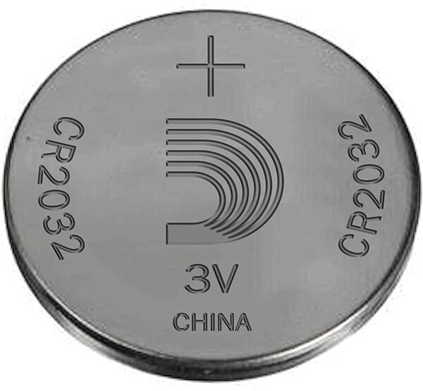 open zoom image for D'Addario CR2032 Lithium Batteries, 4-Pack, 4-Pack, Action Position Back