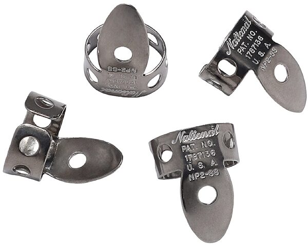 open zoom image for D'Addario National Stainless Steel Finger Picks, 4-Pack, main