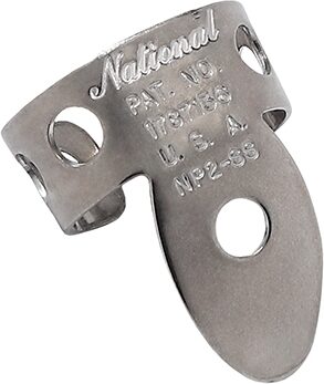 open zoom image for D'Addario National Stainless Steel Finger Picks, 4-Pack, Action Position Back