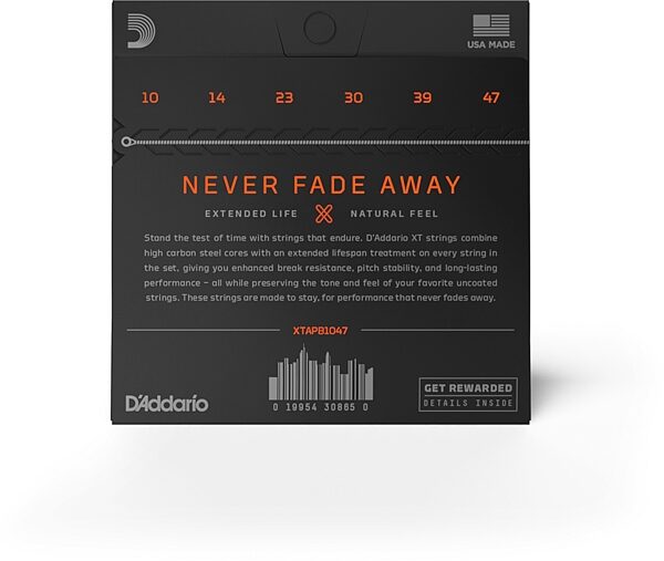 open zoom image for D'Addario XT Phosphor Bronze Acoustic Guitar Strings, 10-47, Action Position Back