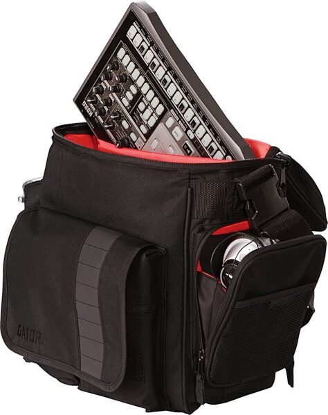 open zoom image for Gator G-CLUB-DJ Bag for LPs and Laptop, In Use 2