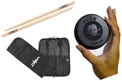 open zoom image for Zildjian Super 7A Drumsticks, Drumstick Bag and Kaces Puck Pack