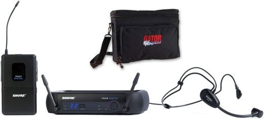 open zoom image for Shure PGX Digital Headset Wireless Microphone System with PG30, Wireless Bag Pack