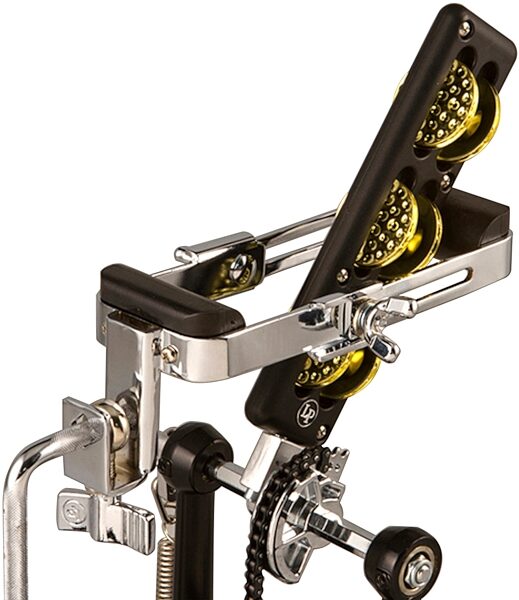 open zoom image for Latin Percussion 182 Jingle Kick Pedal Tambourine, In Use with Optional Hardware