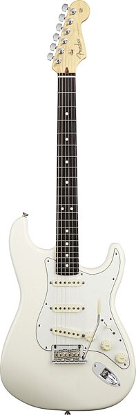 open zoom image for Fender American Standard Stratocaster Electric Guitar, with Rosewood Fingerboard and Case, Olympic White