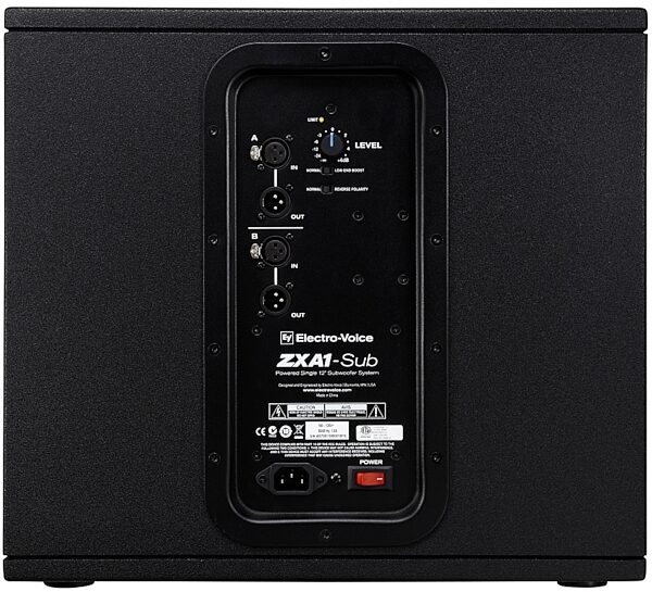 open zoom image for Electro-Voice ZXA1-Sub Powered Subwoofer, Rear