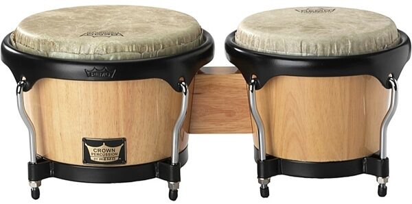 open zoom image for Remo Crown Bongos, Natural