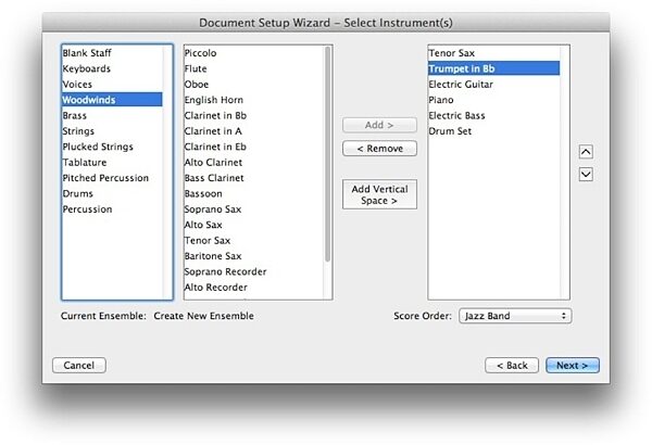 open zoom image for MakeMusic Finale SongWriter 2012 Notation Software, Setup Wizard
