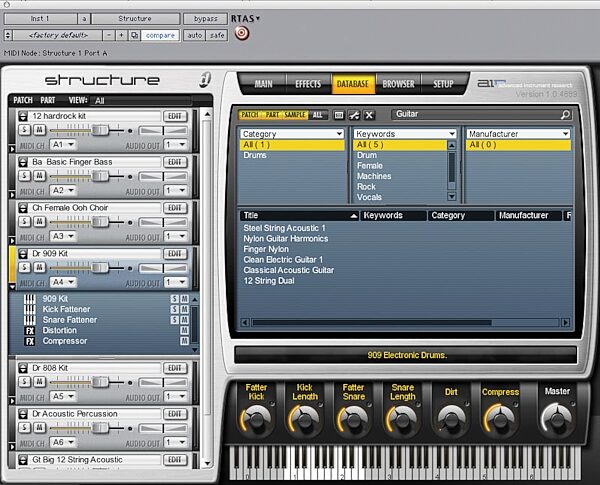 open zoom image for Digidesign Structure Sampler RTAS Instrument Plug-In, Database