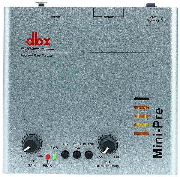 open zoom image for DBX Mini-Pre Single Channel Tube Microphone Preamp, Main