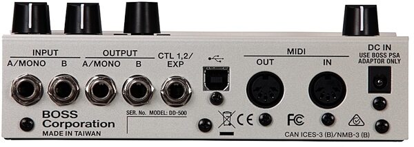 open zoom image for Boss DD-500 Digital Delay Pedal, New, Back