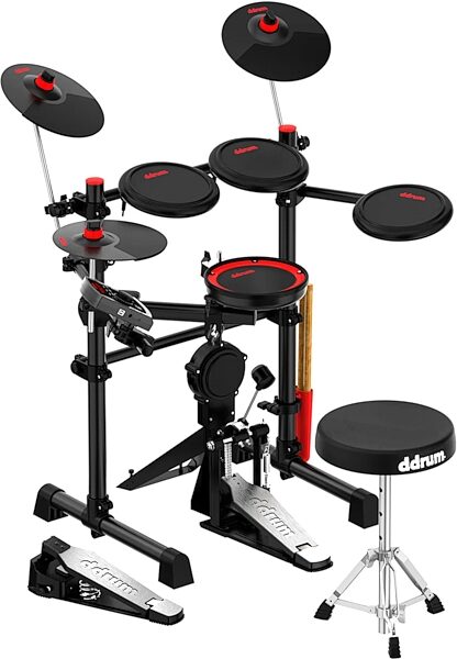 open zoom image for ddrum E-Flex Electronic Drum Kit, 8-Piece, New, Action Position Back